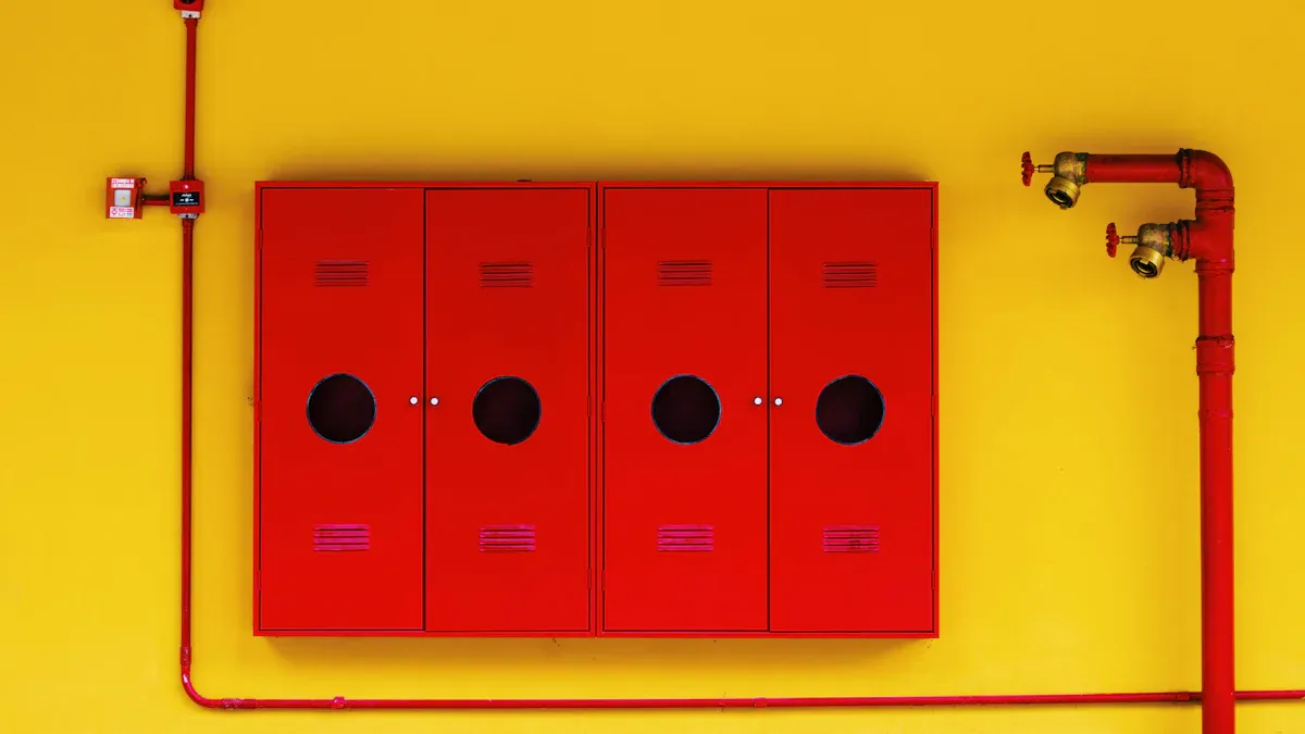 What is the landing valve in a fire hose cabinet?